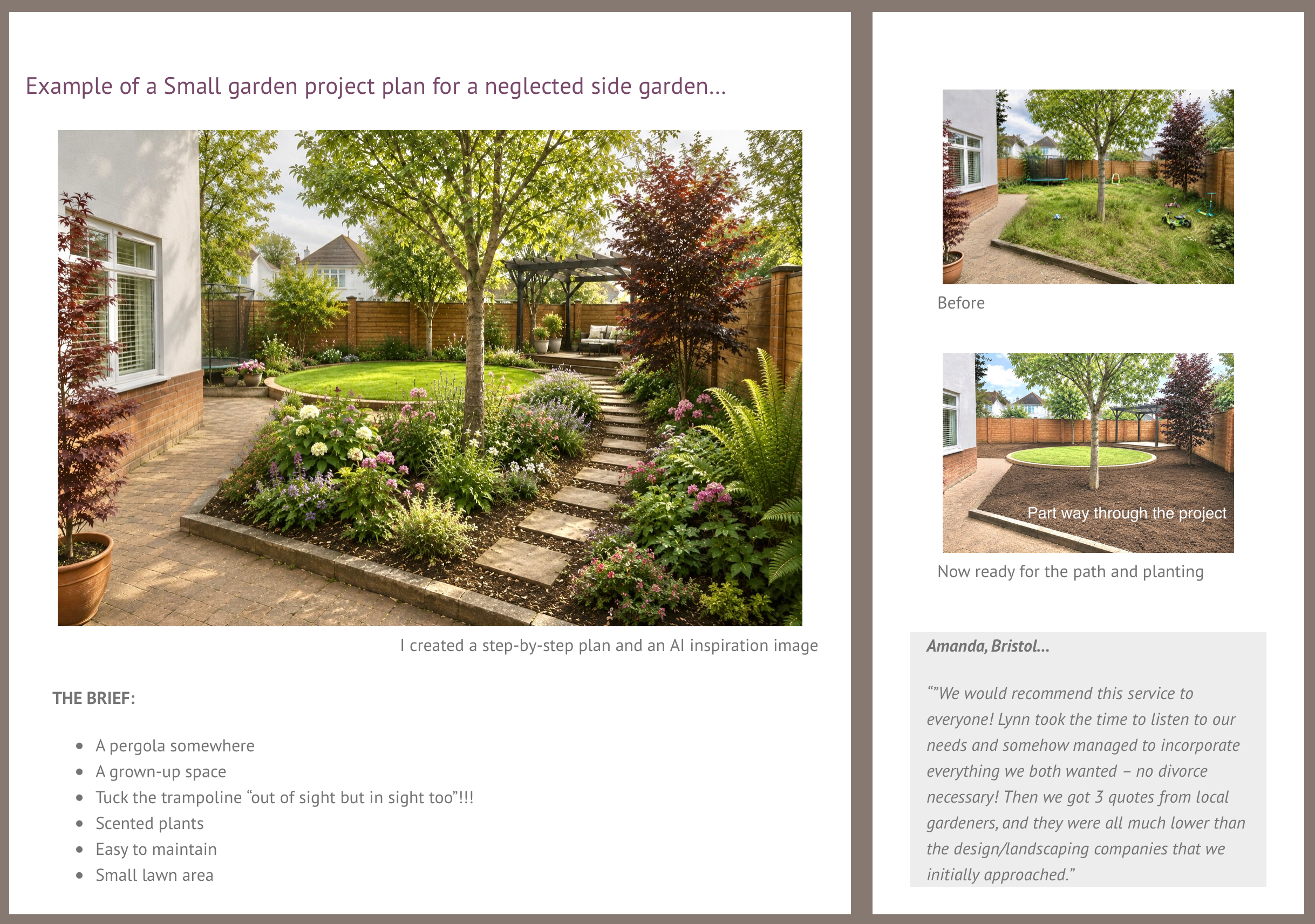 garden makeover with Home Makeovers garden plan and Inspiration Image