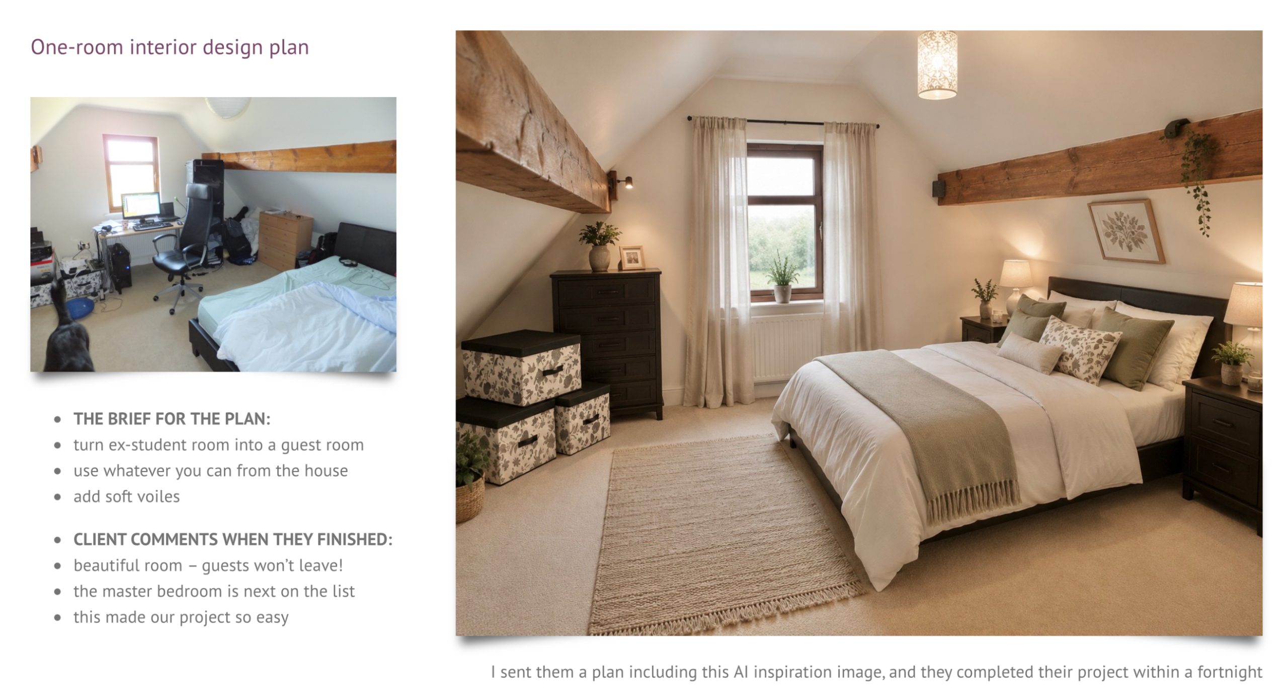 Home Makeovers bedroom updated to work better for everyday life